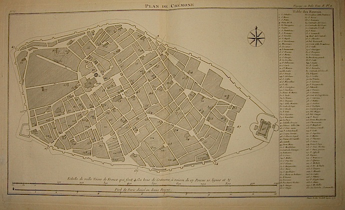 Lalande (de) Joseph Jerome Plan de Cremone 1790 Parigi 